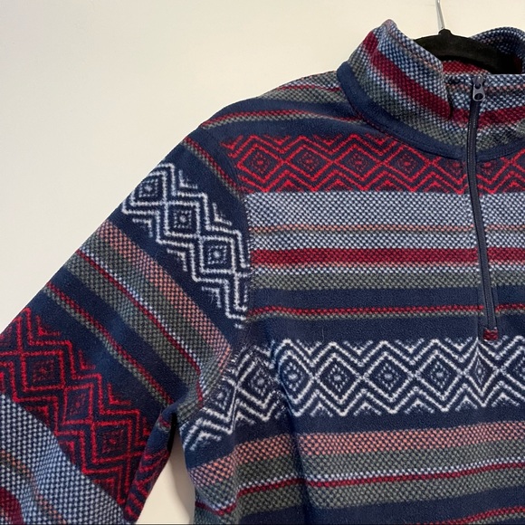 Eddie Bauer | Patterned Fleece Quarter-Zip Jacket - Picture 2 of 14